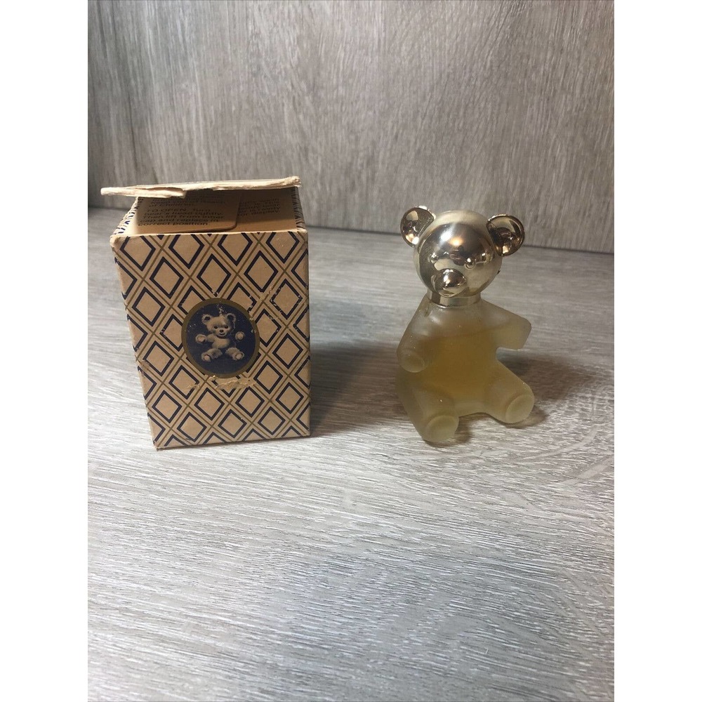 Vintage Avon Teddy Bear Decanter Sweet Honesty Cologne in Box .75 fl oz